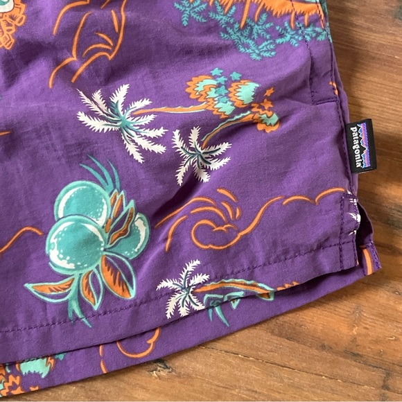 Patagonia Womens Barely Baggies Pull On Elastic Waist Nylon Shorts Medium Purple - Picture 3 of 6